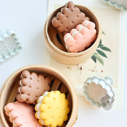 Oak fruit retro cookie mold upgraded version Indonesian style antique set steamed bun crust food supplement hand pressing tool