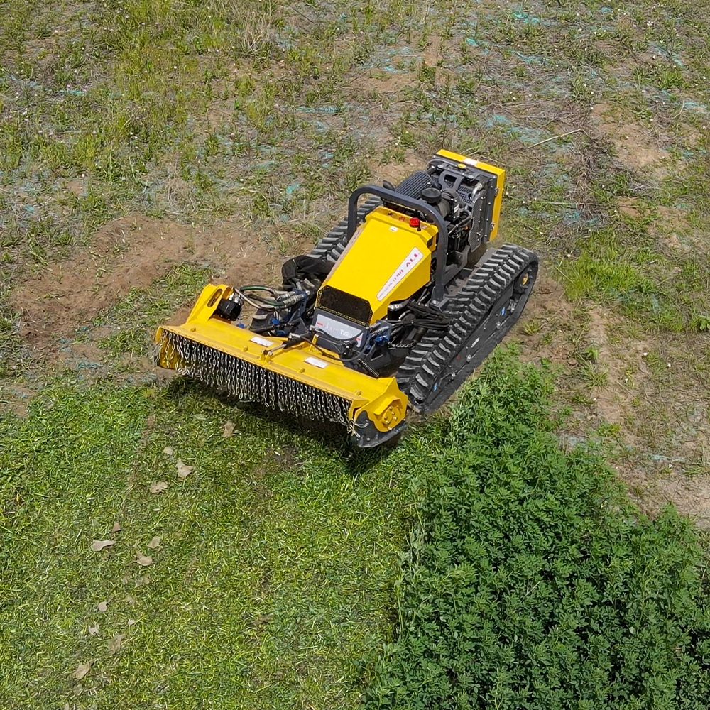 源头工厂履带式割草机 远程遥控草坪剪草机 荒地开荒智能割草机