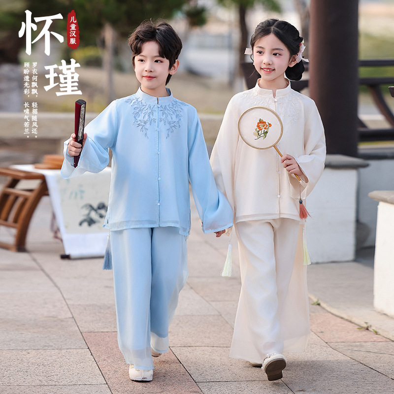 新中式汉服套装2025新款儿童唐装中国风古装小女孩春秋新中式汉服