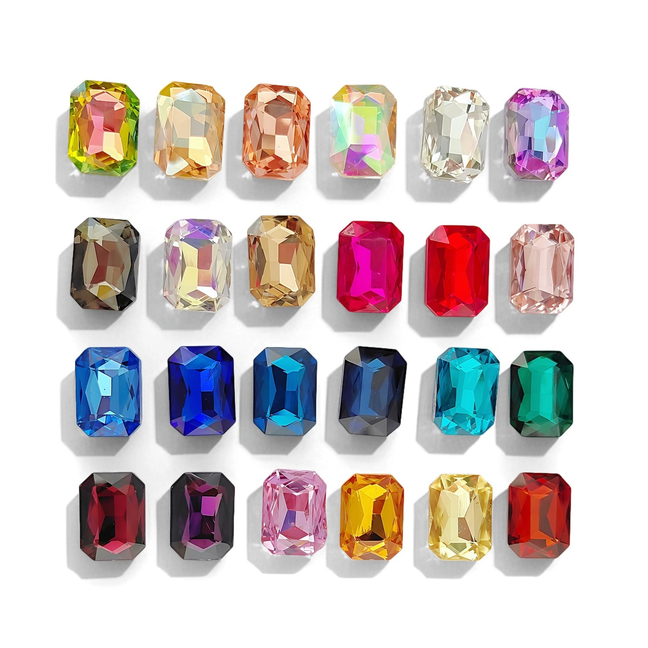 Rectangular glass necklace