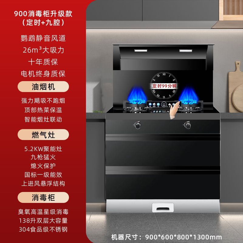 900 소독 캐비닛 업그레이드 모델(타이밍 + 9개 캐비티) - 파이프라인 천연가스 + 좌우 연기 배출 [ 공동보증]