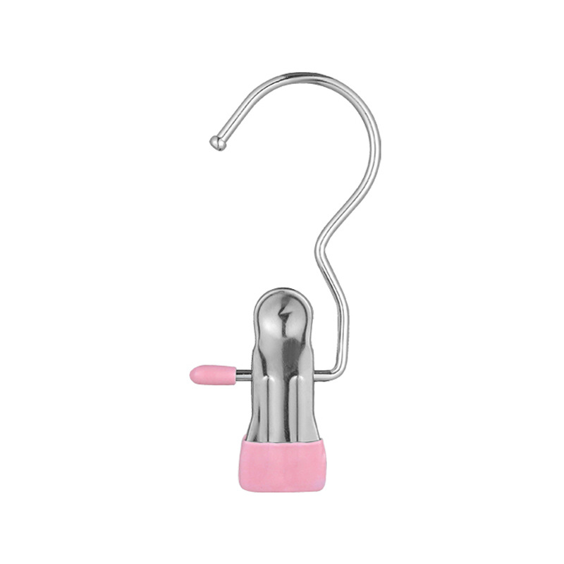 Perchero con ganchos, pinzas para pantalones y medias, pinzas para secar calcetines, pinzas para tela y cuero con fuerte fuerza de sujeción.