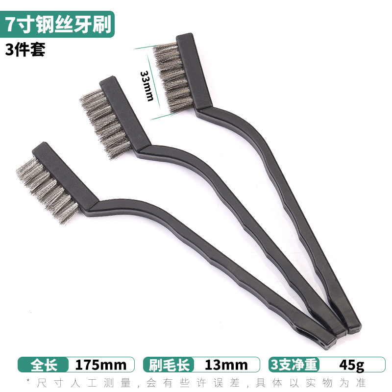 Cepillo de dientes tipo cepillo de alambre de acero 3 instalaciones