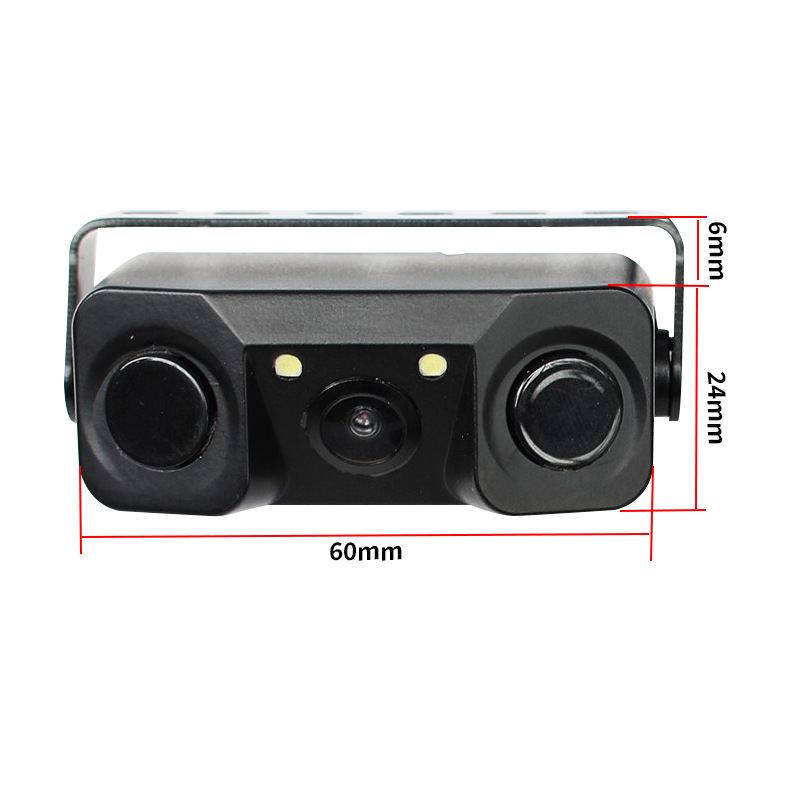 Reversing Radar Camera Three-In-One with Built-In Speaker Car Led Parking System Rearview Mirror Car Camera