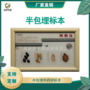 Manufacturer's Spot Semi-embedded Medicinal Specimens, Half-pack Buried Prescription Specimens, Traditional Chinese Medicine Specimens