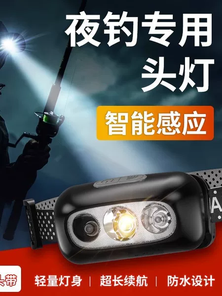 LED headlamp with wide-angle floodlight, large-area illumination, super-bright work light, outdoor LED lighting