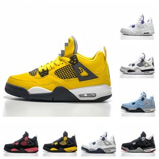 Putian Shoes AJ4 Basketball Shoes Oreo Lei Male Electric Mother Midnight Blue White Cement University Blue Black Samurai sneaker