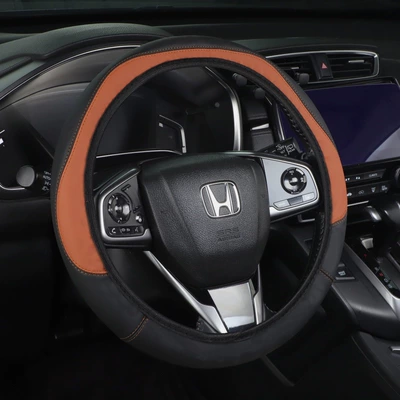 Steering wheel cover, Cover Car Handlebar Cover Microfiber - beige-without-inner-ring-38cm