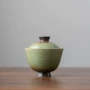 陶瓷翠绿窑变带盖泡茶器