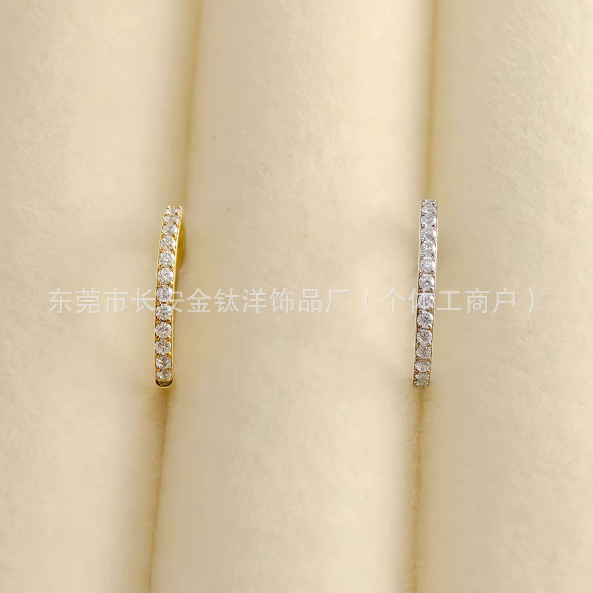 F136 Titanium Side Half-Set Diamond Closed Ring Seamless Ring Lip Ring Nose Ring Earrings G23 Titanium Alloy Piercing Jewelry detail image 7