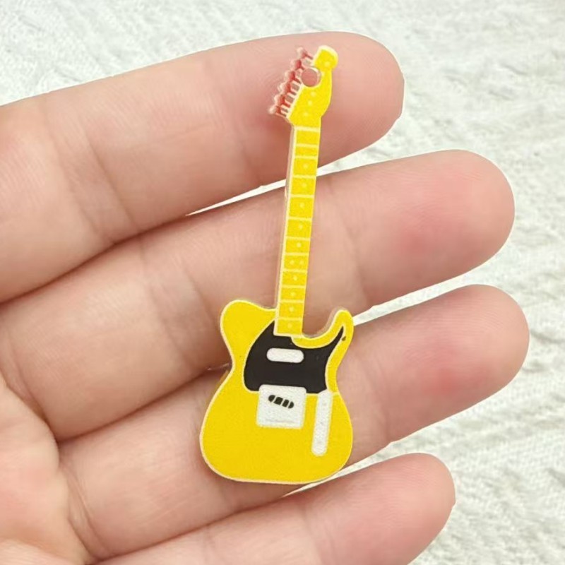 新色アクリルギターアクセサリーイヤリングキーホルダーペンダントネックレスイヤリングペンダントヘアアクセサリーペンダントアクセサリー|undefined