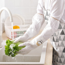 家用手套耐用厨房洗碗手套女厚家务防滑清洁手套洗衣服橡胶皮防水