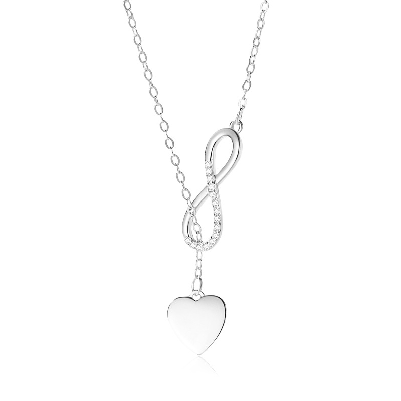 925 plata amor eterno cadena de clavícula simple y elegante collar de amor 2024 nuevo collar rojo neto femenino