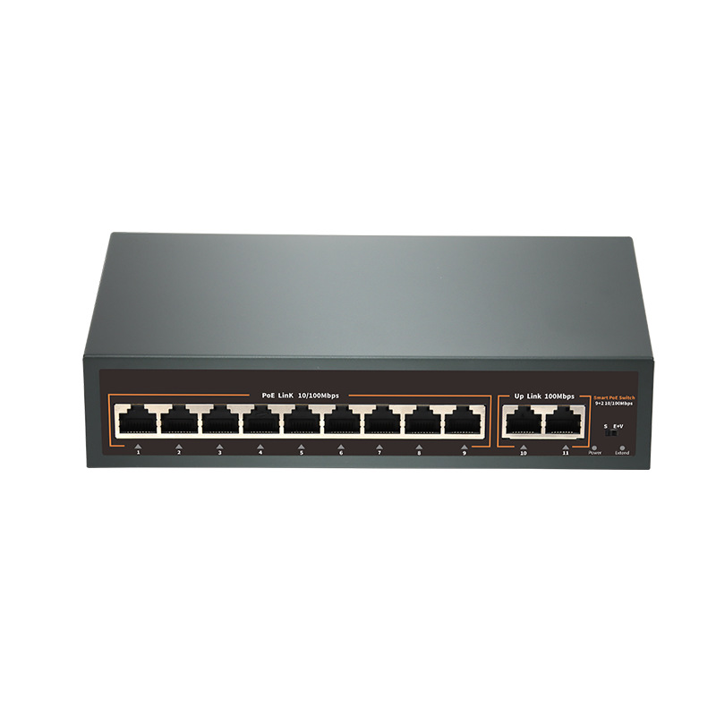9+2百兆POE交换机52V供电大功率可满载支持250米长距离传输