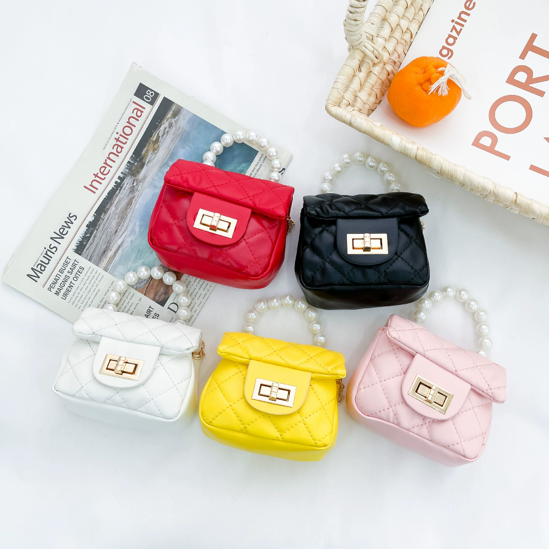 Fashionable children's bag, cute one-shoulder bag for princess, wallet, Korean style