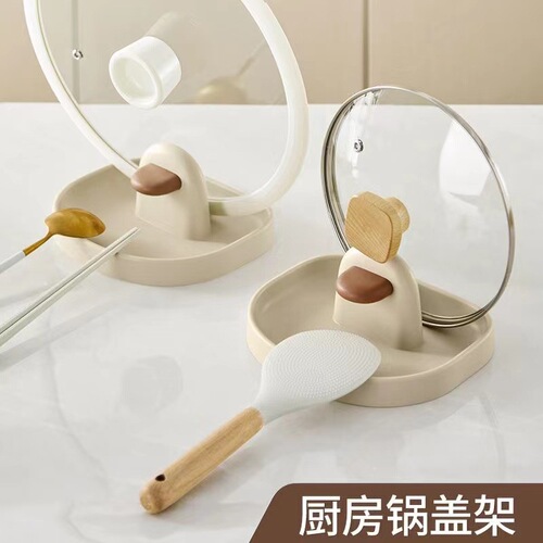 Wholesale kitchen plates, spatulas, pot lids, plastic storage racks, portable creative countertop chopping board racks, rice spoons and pot lid racks