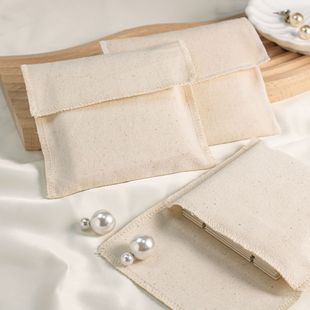 Source Factory Cotton Envelope Flip-Top Cloth Bag Dust-Proof Jewelry Packaging Storage Bag Beauty Instrument Massage Comb Environmental Protection