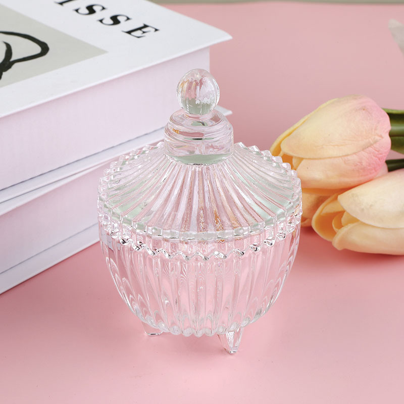 European transparent glass crystal sugar jar candy jar transparent…