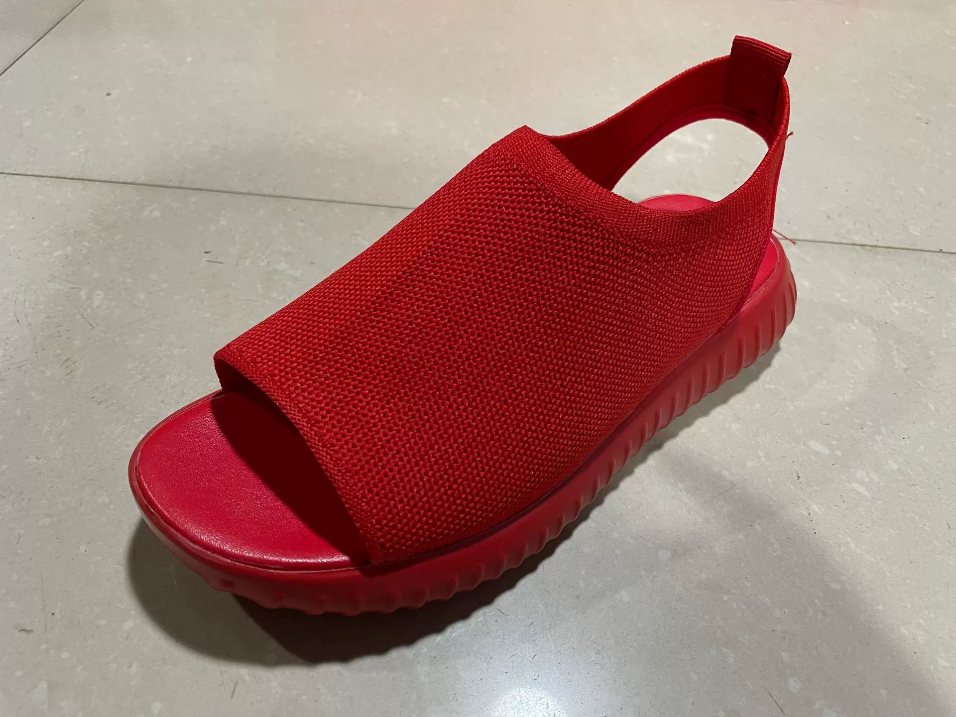 Summer knitted sandals platform, shoes, 2022, plus size