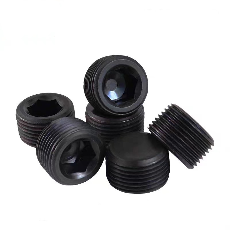 碳钢内六角堵头丝堵螺塞止付螺丝公制细牙M8*1M10M1416182027*1.5