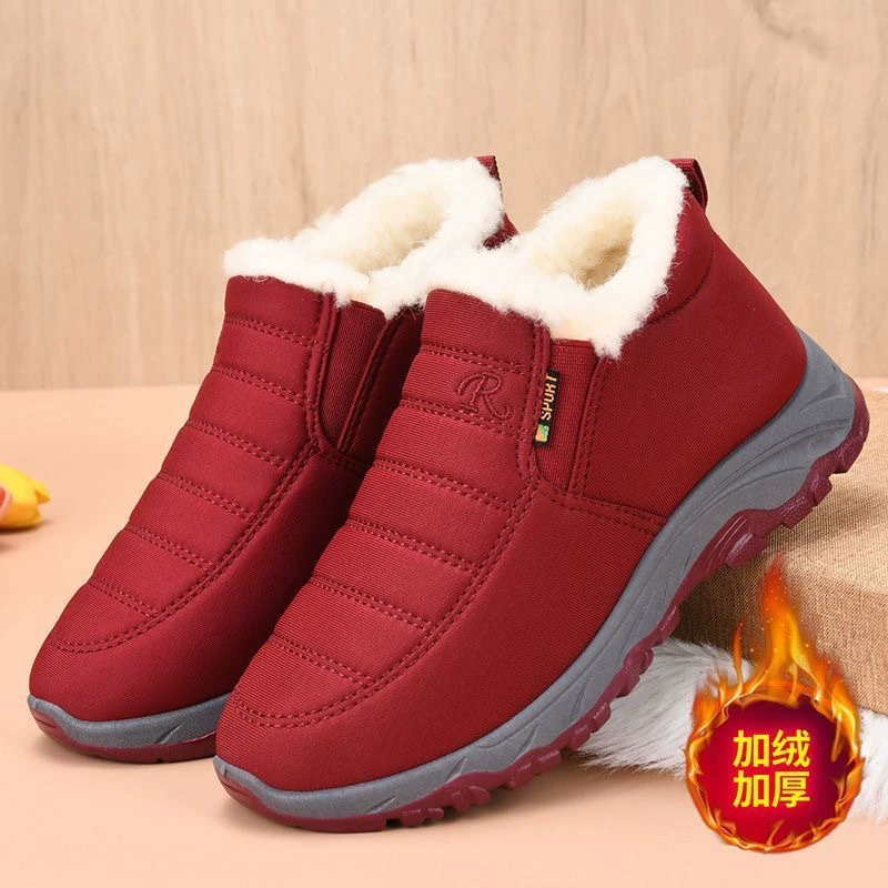 Зимняя шерстяная толстая мама обувь мягкая подошва удобная пожилая обувь хлопчатобумажная обувь среднего и пожилого возраста женская хлопчатобумажная обувь