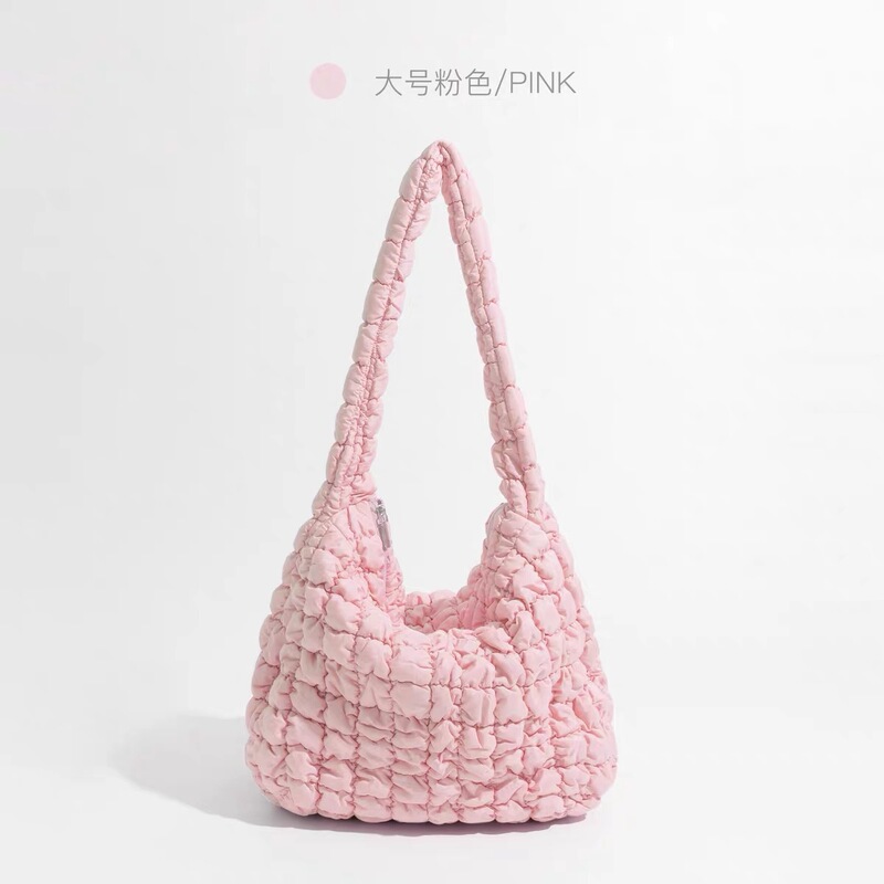 COS辛芷蕾同款云朵泡芙包 2024夏季新褶皱手提单肩斜挎云朵包|undefined