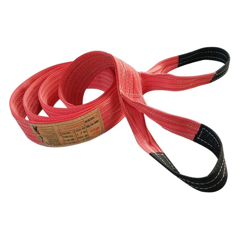 Оптовая продажа пояса ткани промышленного слинга поднимаясь 5 тонн кольца пряжки двойника полиэстера цвета подъемный строп плоского