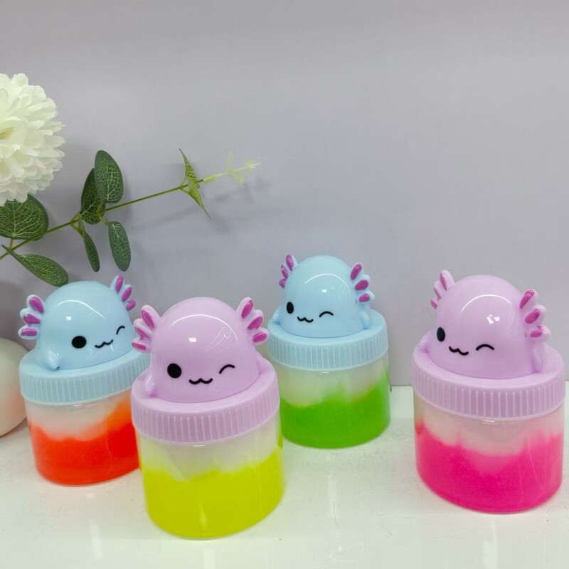 Cross-Border Direct Supply of Cute Crystal Mud Cartoon Animal Slime, Two-Color Pearlescent Clay, Children's Toys, Wholesale from Manufacturers Cross-Border Direct Supply of Cute Crystal Mud Cartoon Animal Slime, Two-Color Pearlescent Clay, Children's Toys, Wholesale from Manufacturers