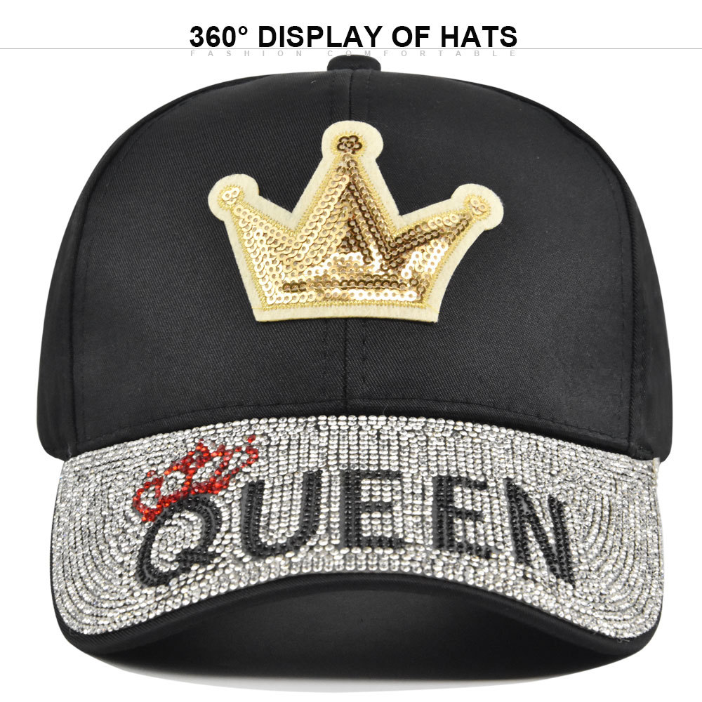 Sombreras de béisbol de diamantes transfronterizas sombreros de pato coronados sombreros de estilo de personalidad de pareja sombreros sombreros de sombreros de sol