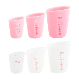 Manufacturers in stock silicone measuring cup food can be double-scale perspective measuring cup 125ml measuring cup 250ml measuring cup 500