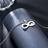 Fashionable retro necklace stainless steel hip-hop style, pendant heart shaped, accessory, Korean style