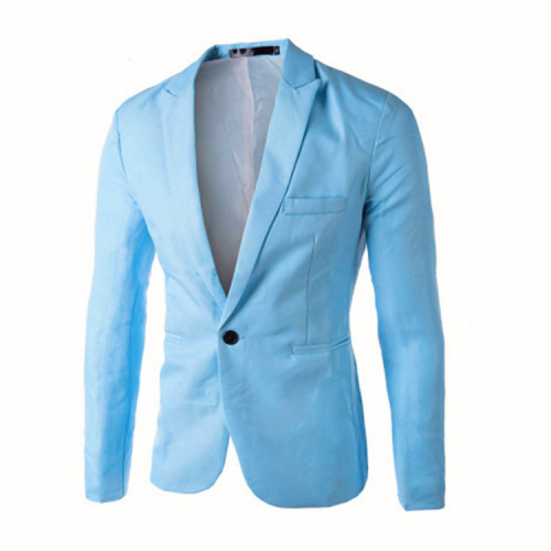  Summer New Men's Slim Fit Solid Color Single-Breasted Suit Youth Men's Casual Suit Jacket