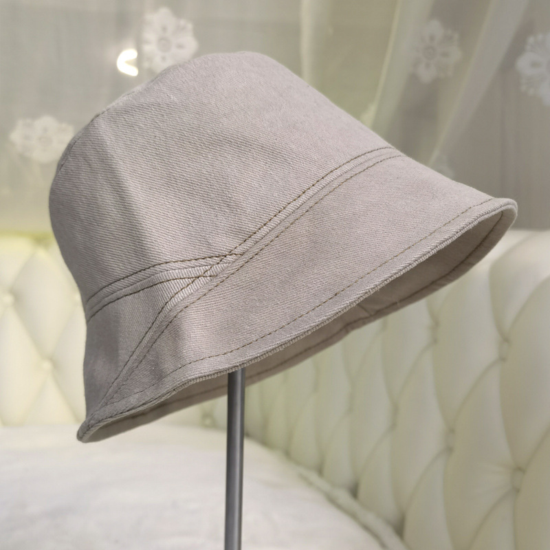 Instagram Wind~Bucket Covering Fisherman Women's Korean Edition Showing Face Small Net Red Bucket Self closing Hat_voghion.com