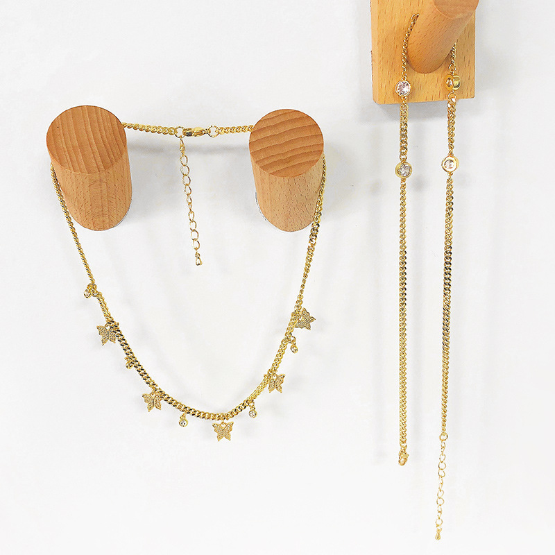 multi-butterfly diamond necklace