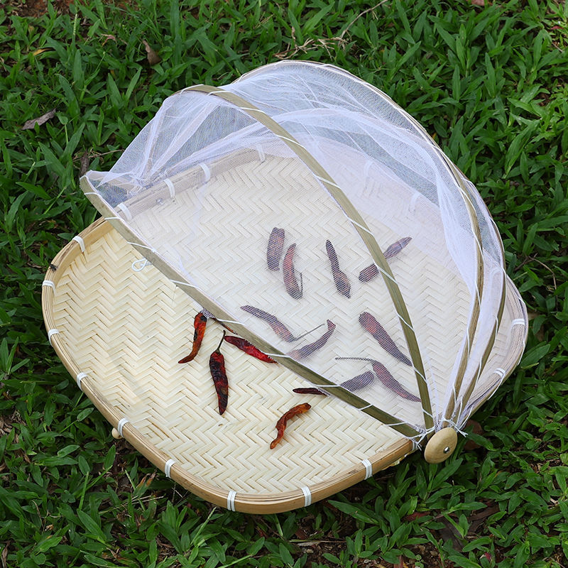 Drying basket Net cover household Bread basket Dustpan Bamboo basket Pest control Farm Bamboo Products Bamboo sieve