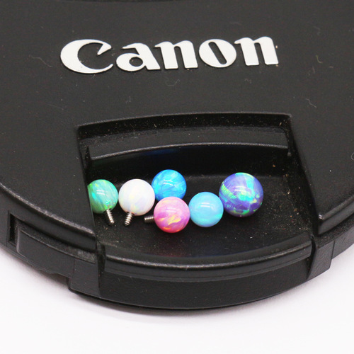 Gaby Opal Opal tongue nail chest ring navel lip nail 5mm ball thread ball with 1.6 rod piercing jewelry