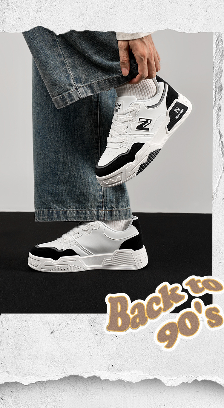 Giày sneaker nam phong cách Hàn Quốc, đế êm, form thể thao trắng basic — 688 Lúa mì chi tiết 9