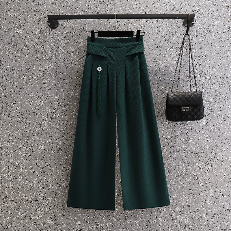  Demi-season velvet retro cheongsam, trousers for work, with embroidery, Chinese style