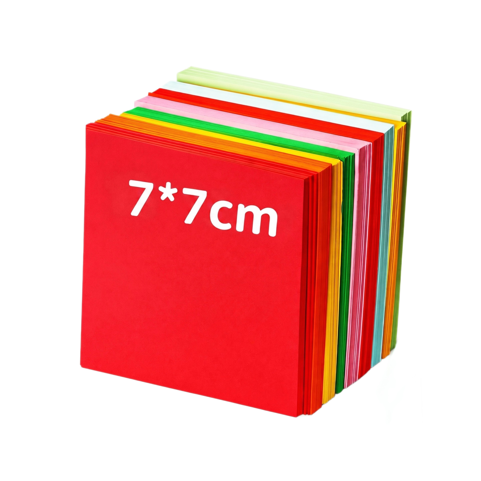 Origami cuadrado de color 7 × 7cm niños hechos a mano DIY juguetes inteligentes de jardín de infantes 10 colores mezclados fácilmente plegables