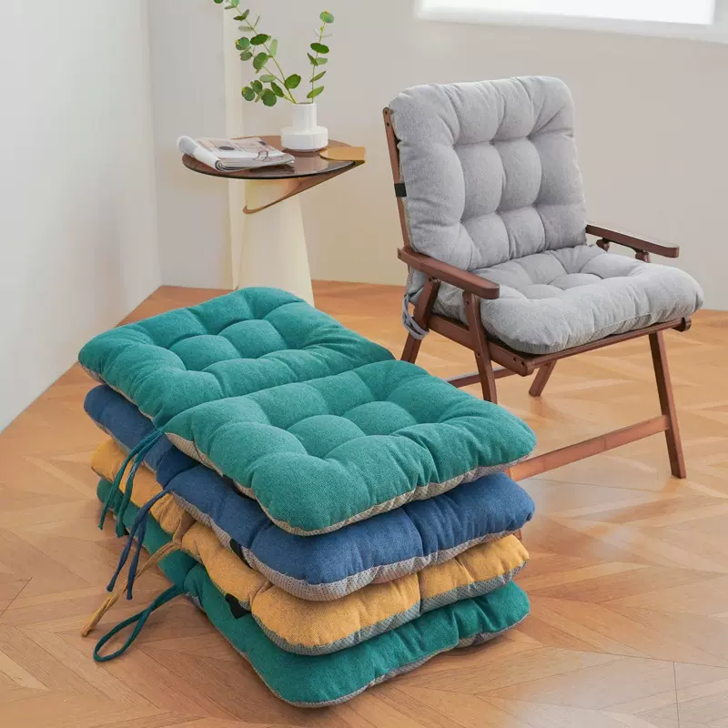 跨境亚马逊棉麻防滑坐垫靠垫一体椅子垫办公久坐家用防屁股痛屁垫