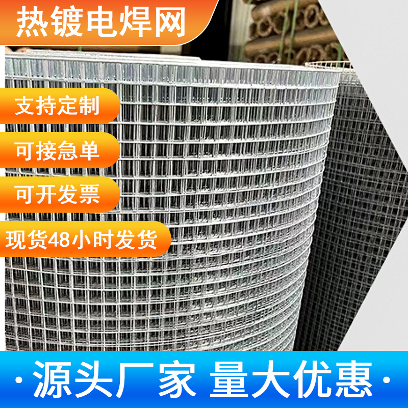 热镀电焊网批发钢丝焊接网建筑工地内外墙面抹灰网热镀锌铁丝网