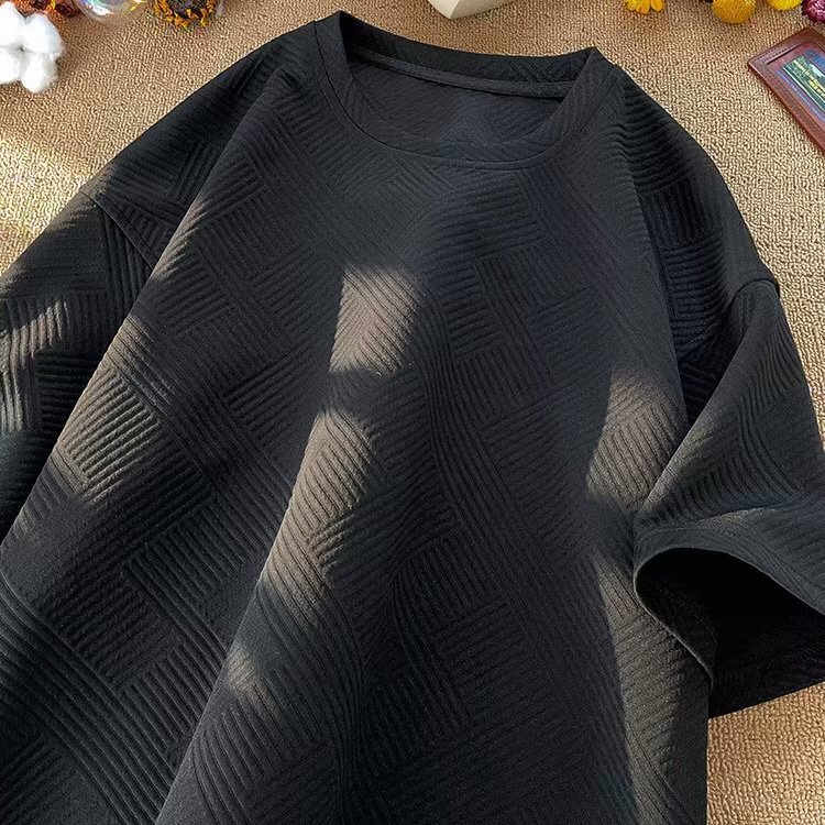 Geométrica split espalda bolsa de cuello negro