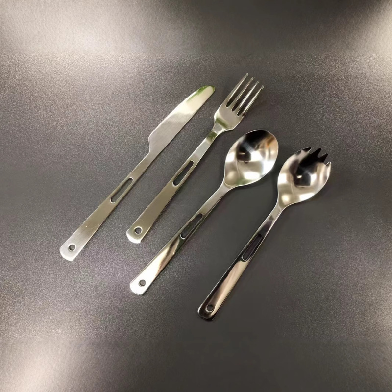304 食器カトラリー、フォーク、スプーン、アウトドアキャンプ、ピクニック、家庭用食器、健康的な高級抗菌・防カビセット|undefined