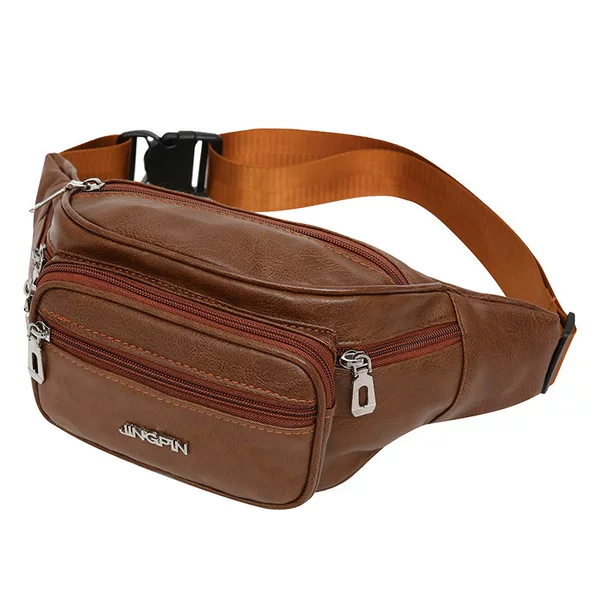 Cross-border Hot Selling Men's New Puleather Women's Fashion Casual Crossbody Chest Bag Large Capacity Outdoor Travel Mobile Waist
