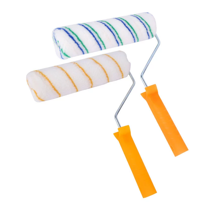 Заводская поставка 9-дюймовая термоплавкая желтая полосовая роликовая щетка малярный валик щетка хлопковая нить без мертвого угла роликовая щетка