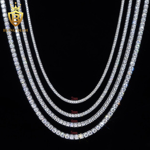 Tennis Chain Big Sale Moissanite D Color 2-6.5mm925 Silver Single Row Tennis Chain Necklace Bracelet Tennis Chain