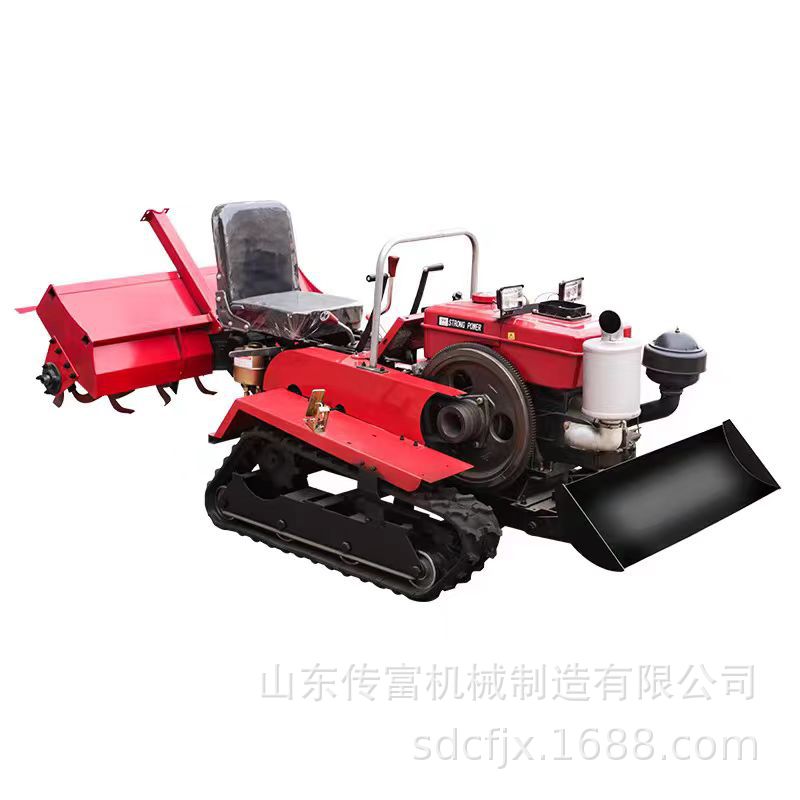 Tractor multifuncional de araña rotativa de orugas de micro-cultivador agrícola de tierra pequeña turbina de tierra diesel de araña rotativa