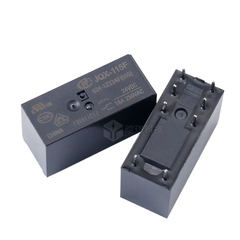 Реле Hongfa HF115F JQX-115F, 12В/24В, 16А, силовое реле постоянного тока