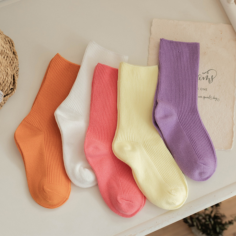 Among the five groups 2021 Spring and summer new pattern Solid children Socks solar system Trend girl Piles of socks