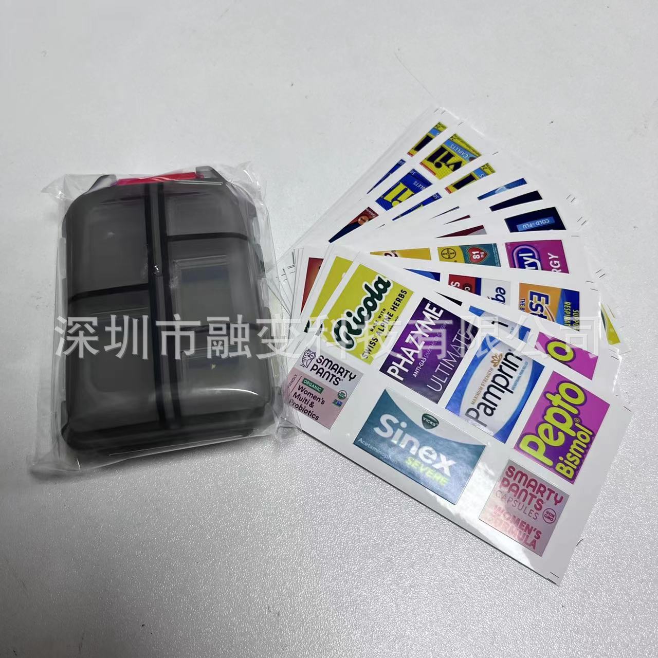 Pocket pharmacy con labels conveniente 147 etiqueta adhesiva de la medicina de viaje 10 cajas de pastillas